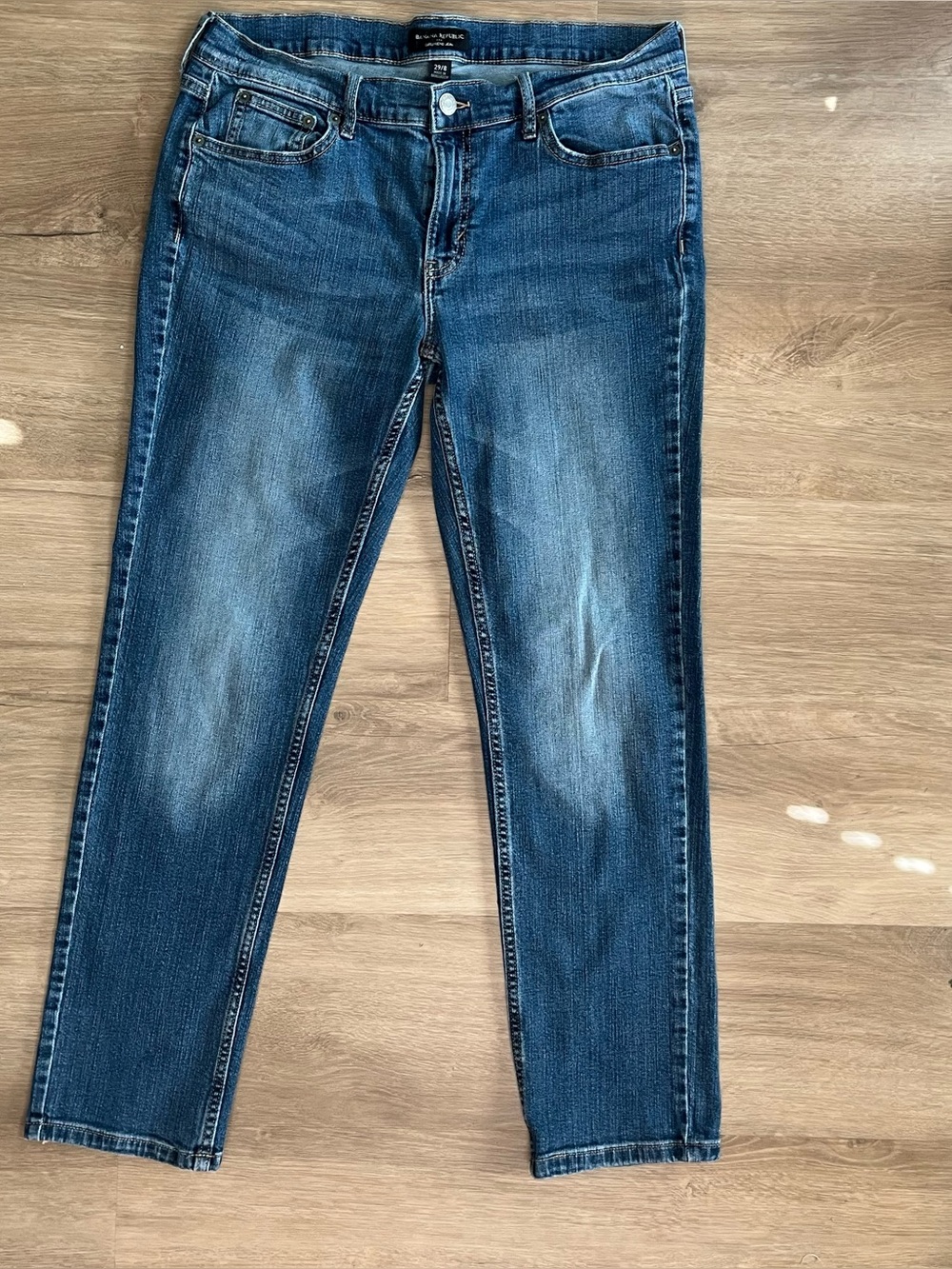 Banana Republic Girlfriend Jean Size 29/8 Medium Dark Wash Denim Ankle Stretch